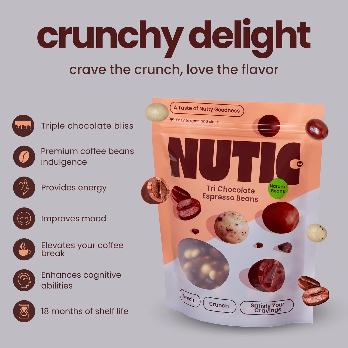 Nutic Chocolate Covered Espresso Beans - 2Lb, Assortment Of White, Milk & Dark Chocolate Coffee Beans - Bulk Espresso Candy For