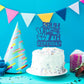 Embhhor Bruh It'S My 7Th Birthday Cake Topper, Ddue Bro I'M 7, Kid Boys Happy 7Th Birthday Party Cake Decorations, Blue Glitter