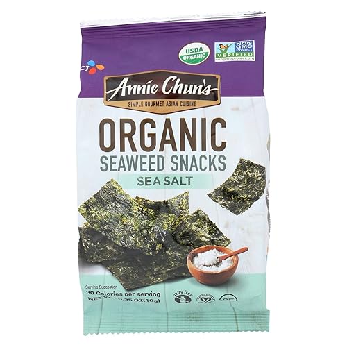 Annie Chun'S, Seaweed Snk, Og2, Sea Salt, Pack Of 12, Size .35 Oz, (Gluten Free Gmo Free Vegan 95%+ Organic)12