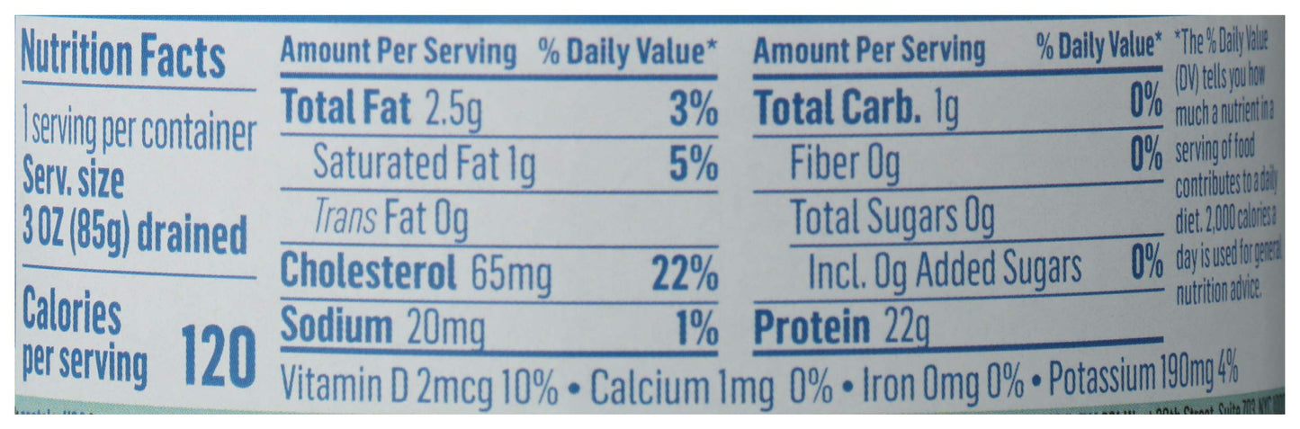 Sea Tales Albacore Tuna in Water No Salt Added, 5 OZ