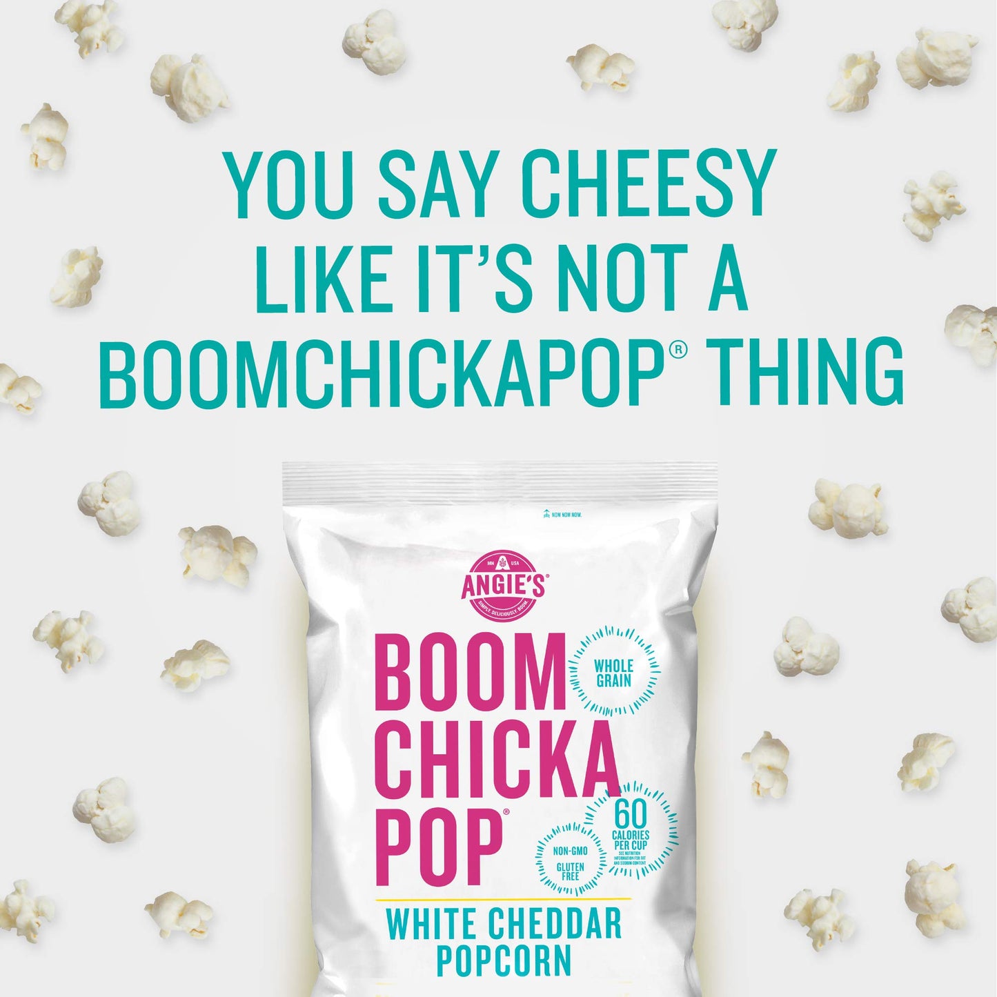 Angies Boomchickapop White Cheddar Popcorn, 4.5 Oz. (Pack Of 12)