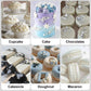 HUEBEATY 6-in-1 White Edible Cake Pearls Sprinkles for Cake Decorating, Cupcakes, Cookies & Ice cream | 180g/6.36oz | White Nonp