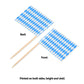 Sunshane Oktoberfest Cupcake Topper Picks - Bavarian Flag Toothpick Flags, 2.56 x 1.38 Inches, Blue and White, 100 Pack