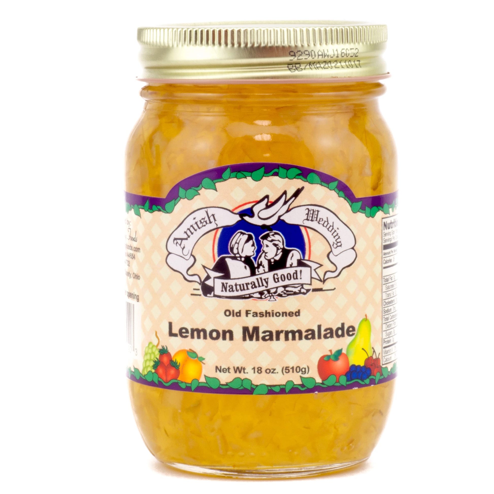 Amish Wedding Lemon Marmalade 18Oz