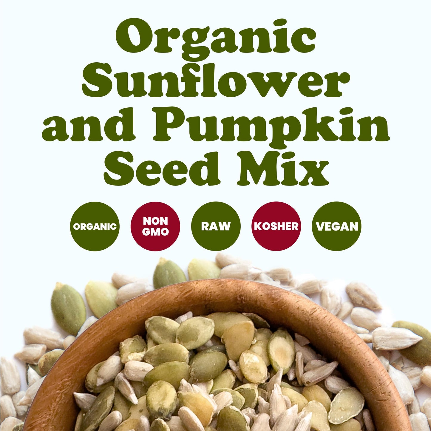Food To Live Organic Sunflower And Pumpkin Seed Mix, 8 Ounces - Natural Snack, Rich In Protein, Perfect For Snacking, Baking And