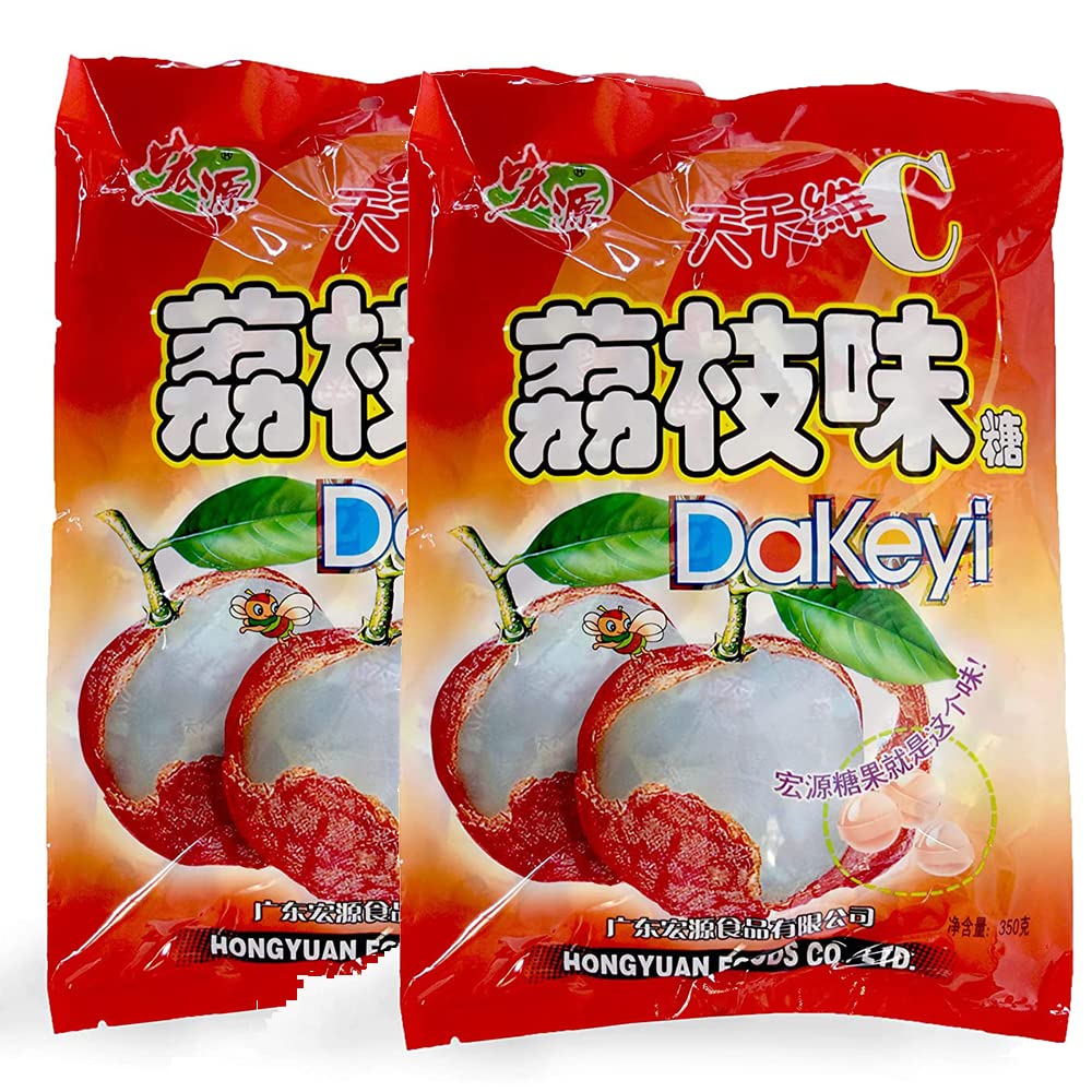 Hong Yuan Classic Hard Candy 12.3oz/350g (lychee, 2 pack)