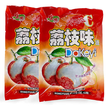 Hong Yuan Classic Hard Candy 12.3oz/350g (lychee, 2 pack)