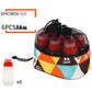 Joyeee 6 Pack Travel Spice Kit, 2.7 oz Plastic Bottles with Red Caps, BPA Free, Model 52usspicejars-04, Ideal for Sauces and Season