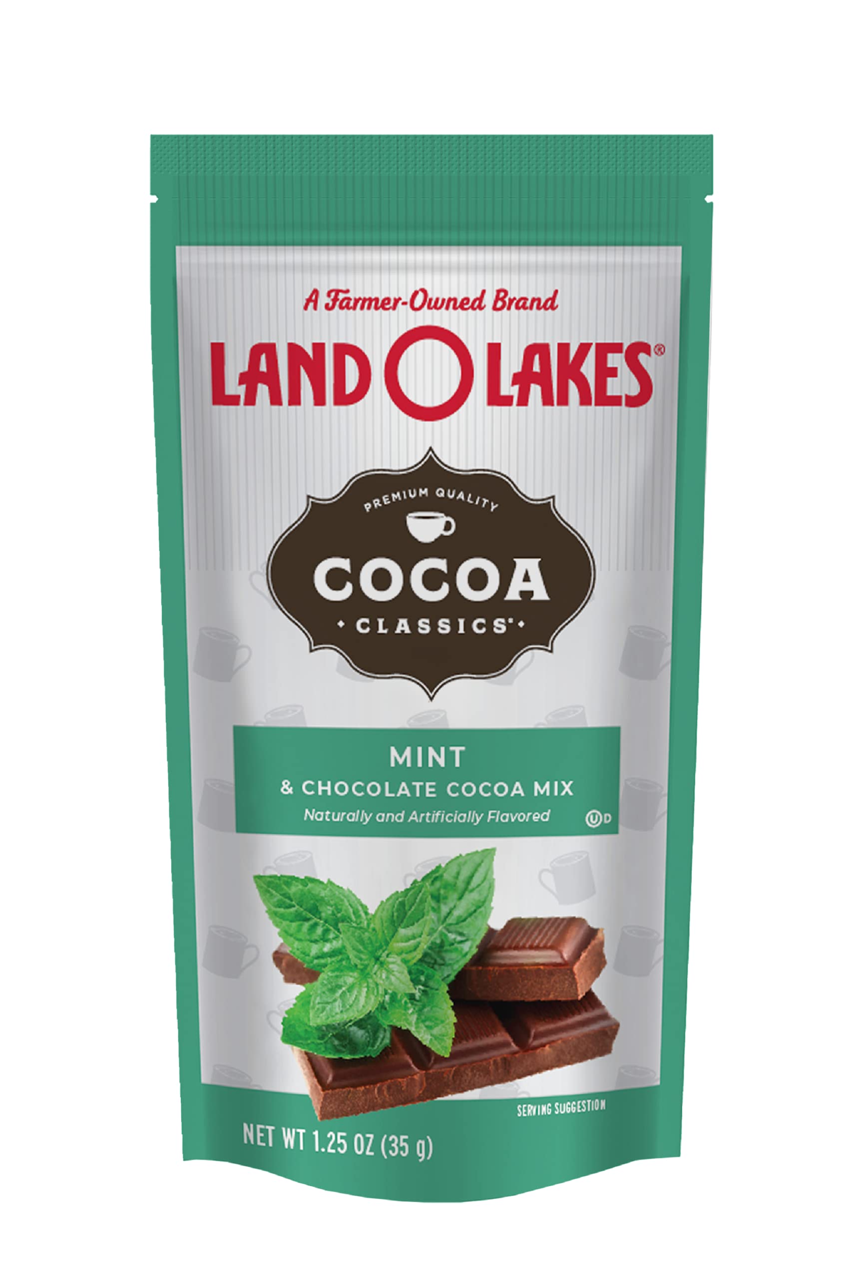 Land O Lakes Cocoa Classics, Mint & Chocolate Hot Cocoa Mix, 1.25-Ounce Packets (Pack Of 36)