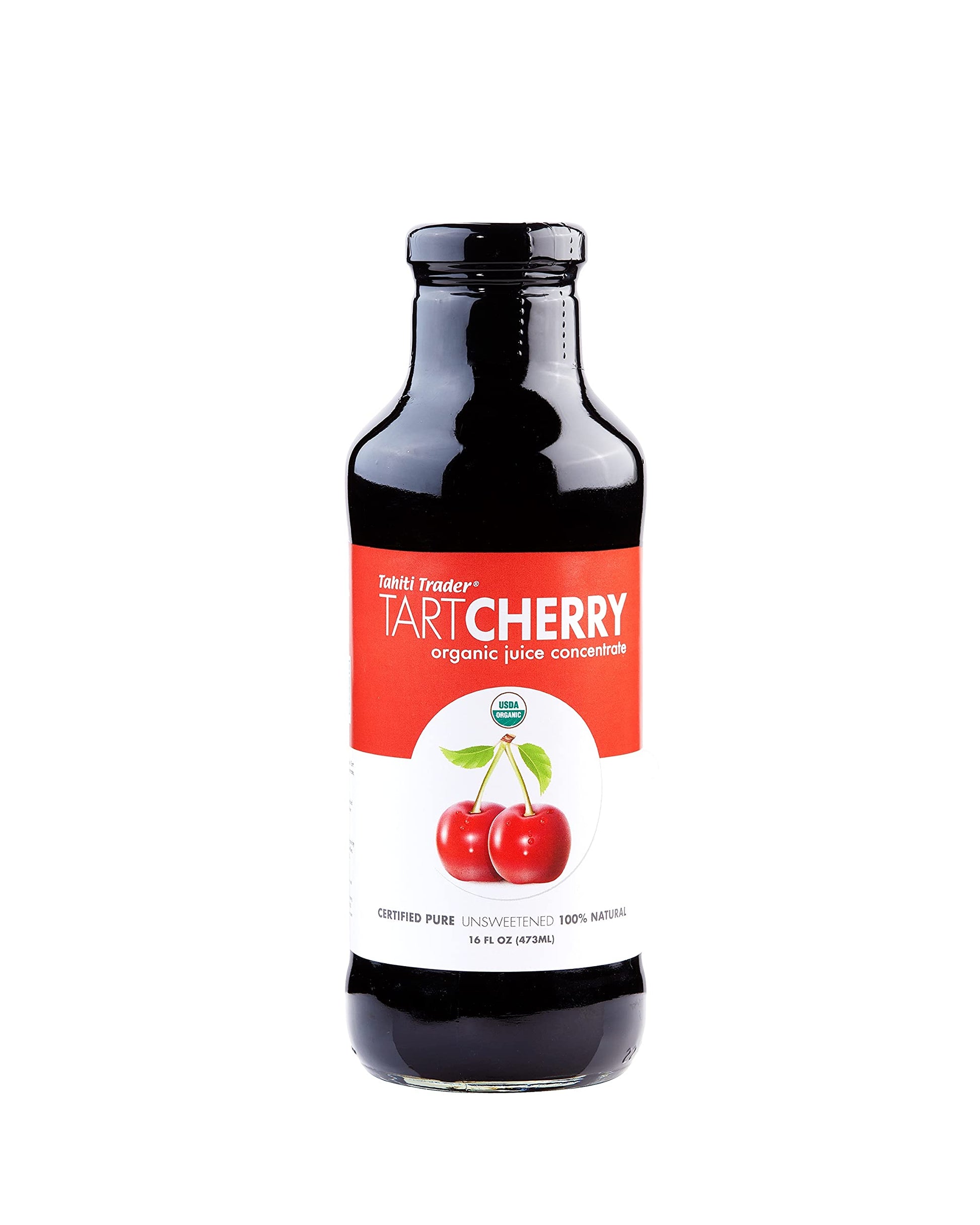 TAHITI TRADER Tart Cherry Juice Concentrate - Ready to Drink Organic Superfood Promoting Immune Support & Overall Health - Pure,