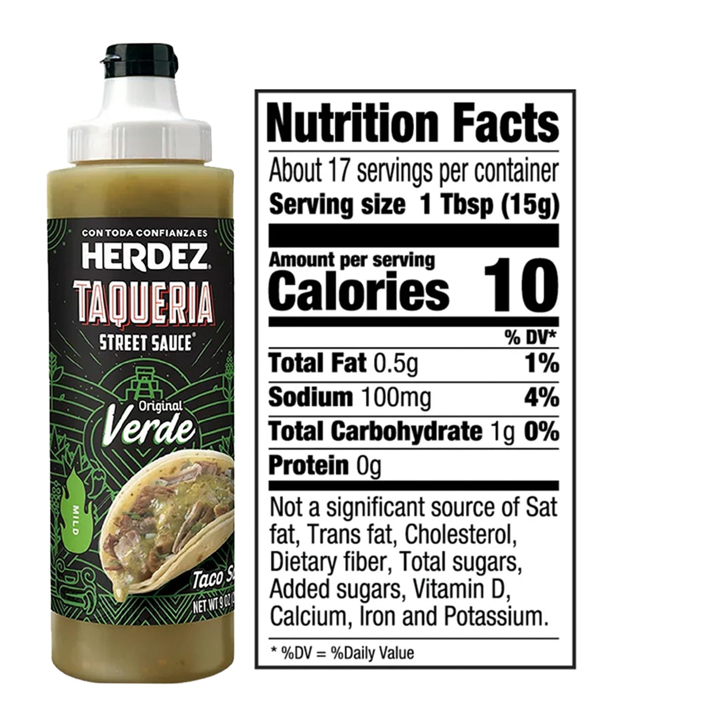 HERDEZ Taqueria Street Sauce - Original Verde | Mild Green Taco Sauce | Authentic Mexican Flavor | 2-Pack | Perfect for Tacos, B