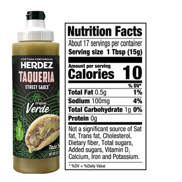 HERDEZ Taqueria Street Sauce - Original Verde | Mild Green Taco Sauce | Authentic Mexican Flavor | 2-Pack | Perfect for Tacos, B