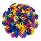 Blommingmore | Fresh Cut Flowers | Natural Tinted Rainbow Roses | 25 Stems - 20 In | Home, Office, Wedding Decor, Diy, Party Eve