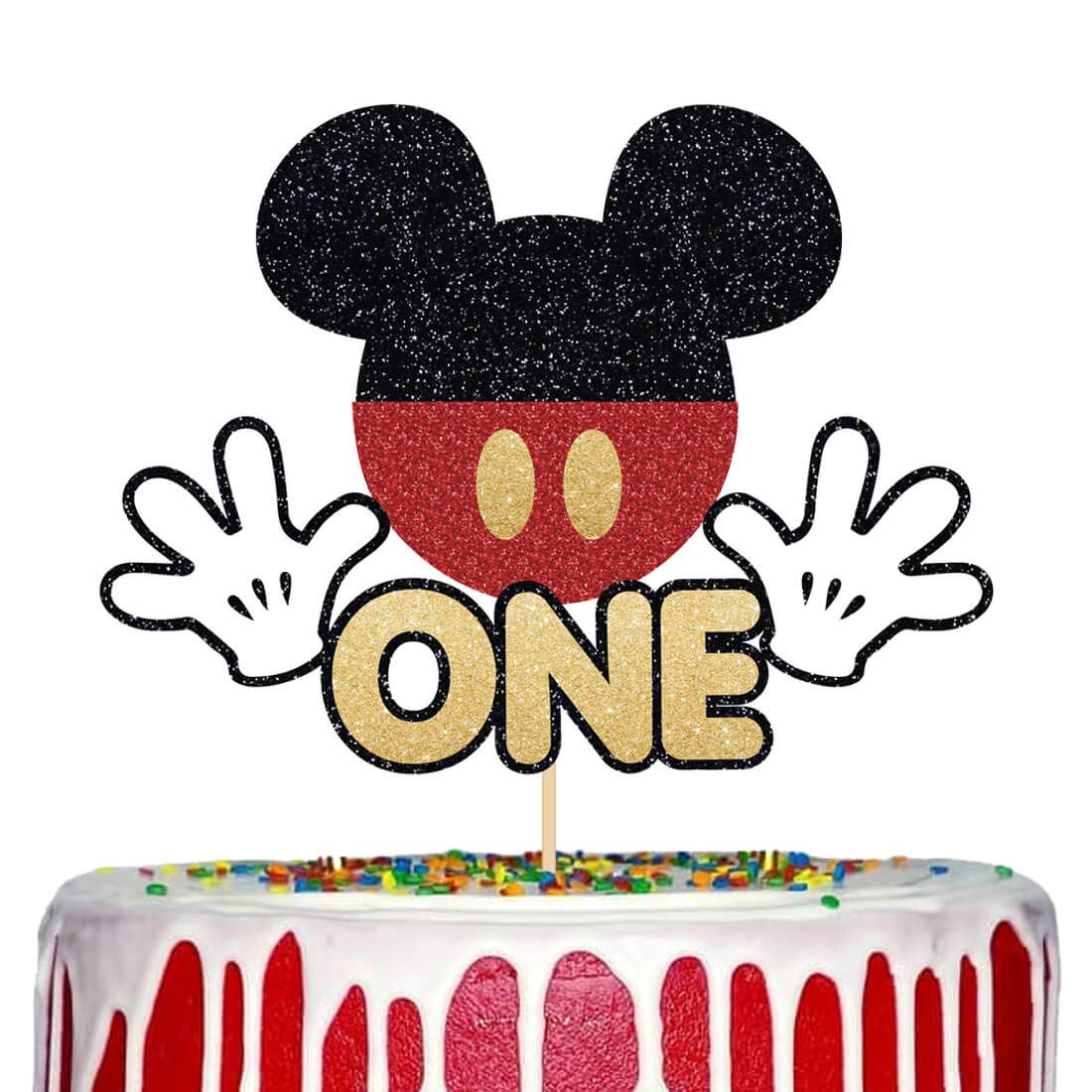 Mickey One Cake Topper Mouse 1St Birthday Cake Topper Boy First Birthday Party Supplies Decorations