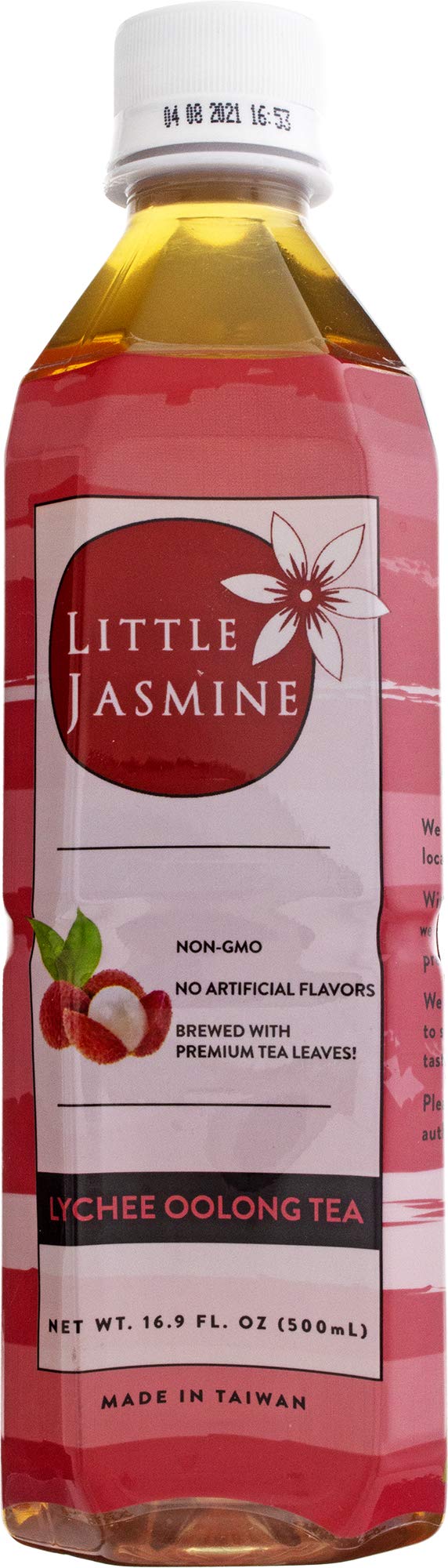 LITTLE JASMINE Lychee Oolong Tea, 16.9 Fl Oz, Pack of 12, Refreshing Flavor, Caffeine Free, Perfect for Iced Tea