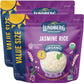 Lundberg Rice, Microwave or Stovetop, 2-Pack - White Jasmine, Long-Grain, Fluffy & Aromatic, Ready in 2 Minutes, Regenerative Or