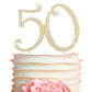 Crystal Creations 50 Cake Topper - Gold Metal Rhinestone Decoration, 10.98x6.5x0.2 Inch, Ideal for 50th Birthday or Anniversary
