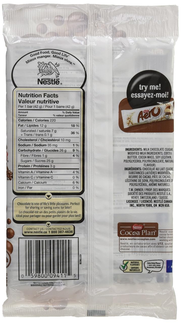 Aero Milk Chocolate, 4X42G, Multipack