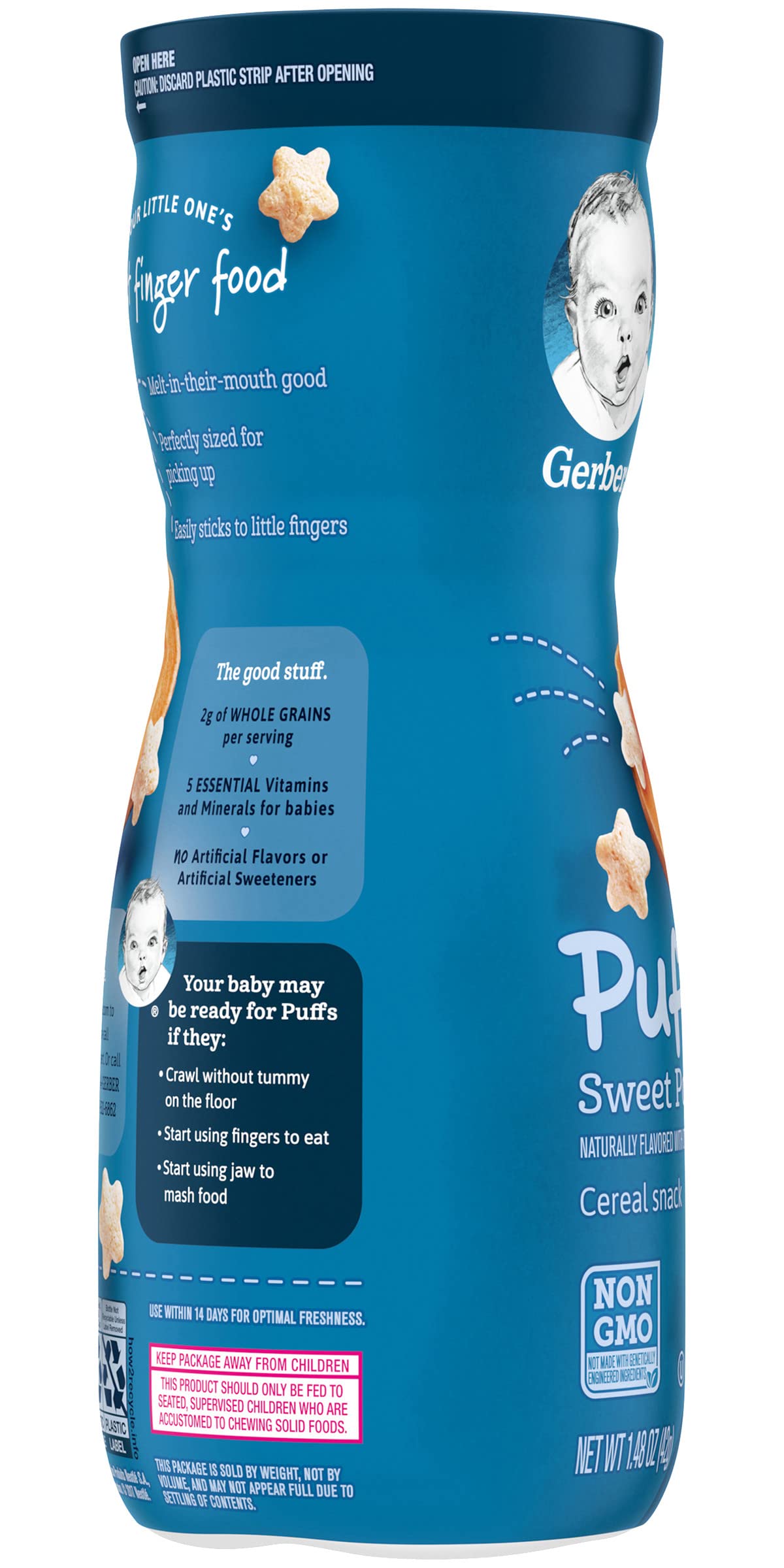 Gerber Graduates Puffs Cereal Snack, Sweet Potato, 1.48 Ounce