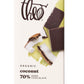 Theo Chocolate Coconut Organic Dark Chocolate Bar, 70% Cacao, 12 Pack | Vegan, Fair Trade