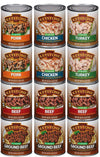 Keystone Variety Pack Canned Meat 28oz Case All Natural 3 Canned Beef | 2 Chicken | 2 Turkey | 2 Pork | 3 Ground Beef Fully Cook