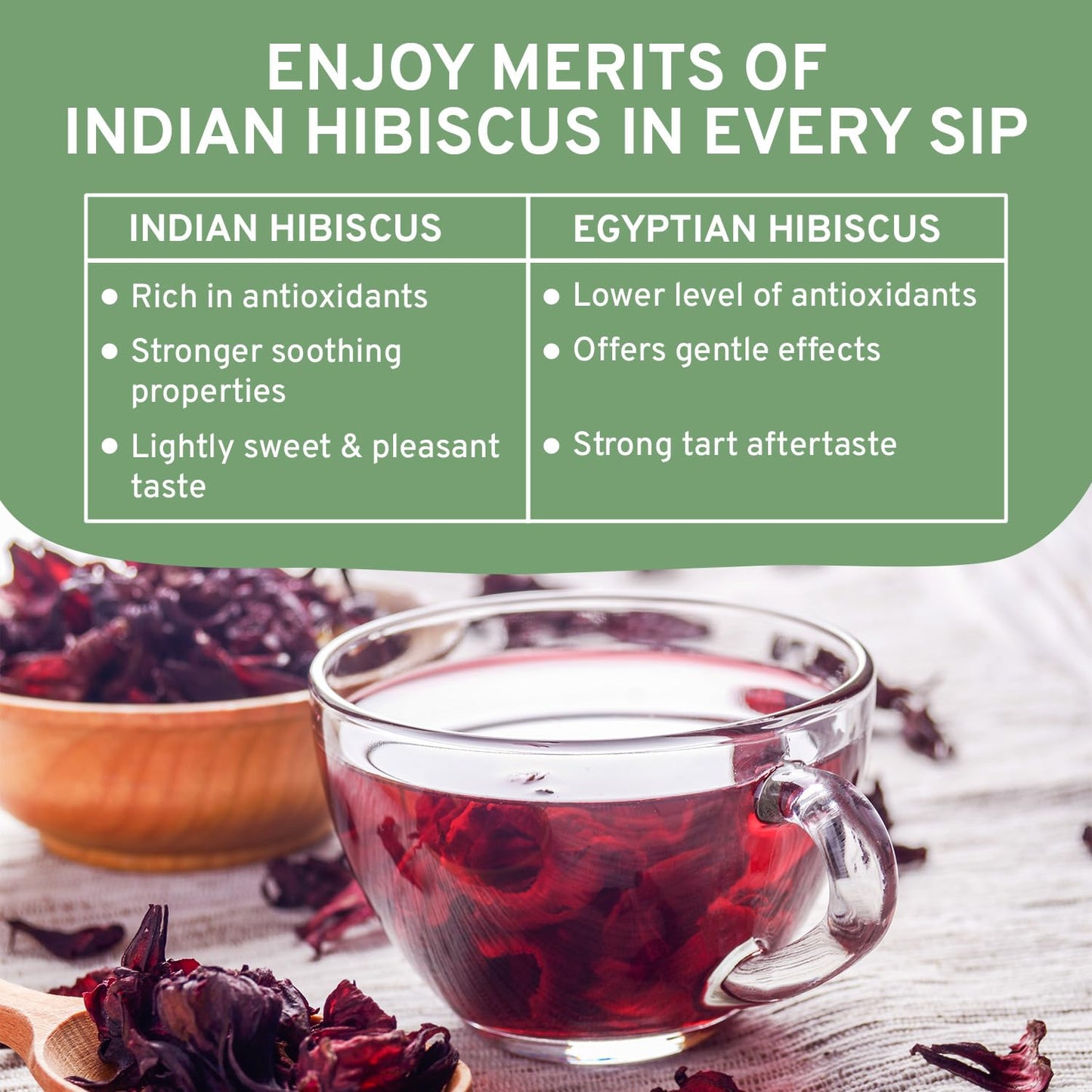 HANDPICK Hibiscus Tea Bags - Non-GMO, Caffeine-Free, Eco-Conscious, 100 Count