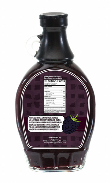 Green Jay Gourmet Blackberry Syrup - All-Natural, Non-GMO - 8 Fl Oz