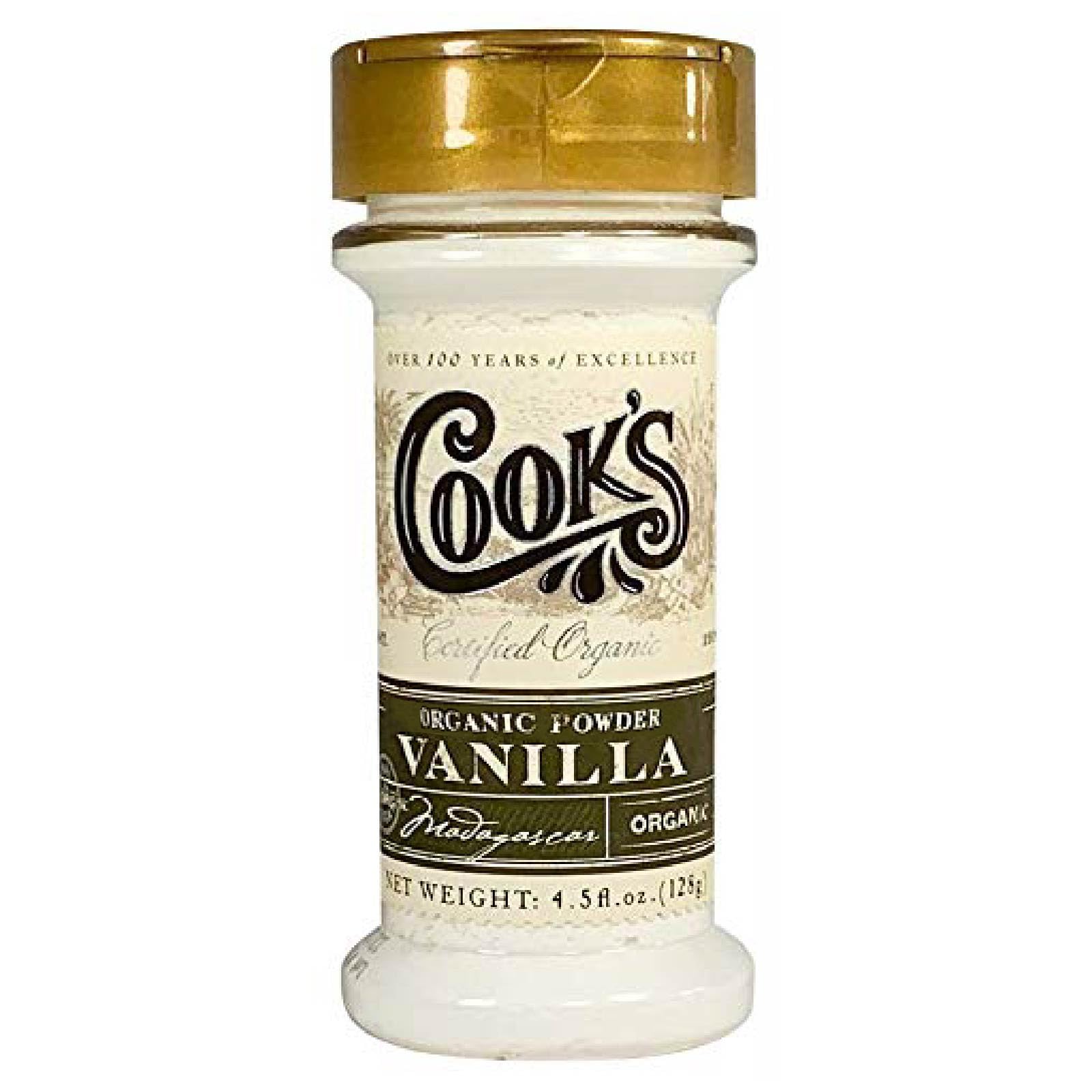 COOKS Organic Vanilla Powder, Gourmet Fresh Premium, 4.5 oz