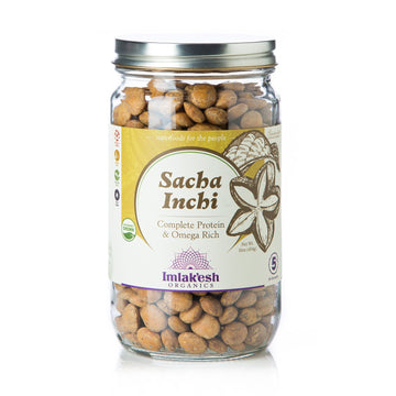 Imlakesh Organics, Sacha Inchi Nuts (16-Ounce Glass Jar), Protein Super-Nuts - 0 Net Carbs | Keto | Paleo | Organic | Regenerat