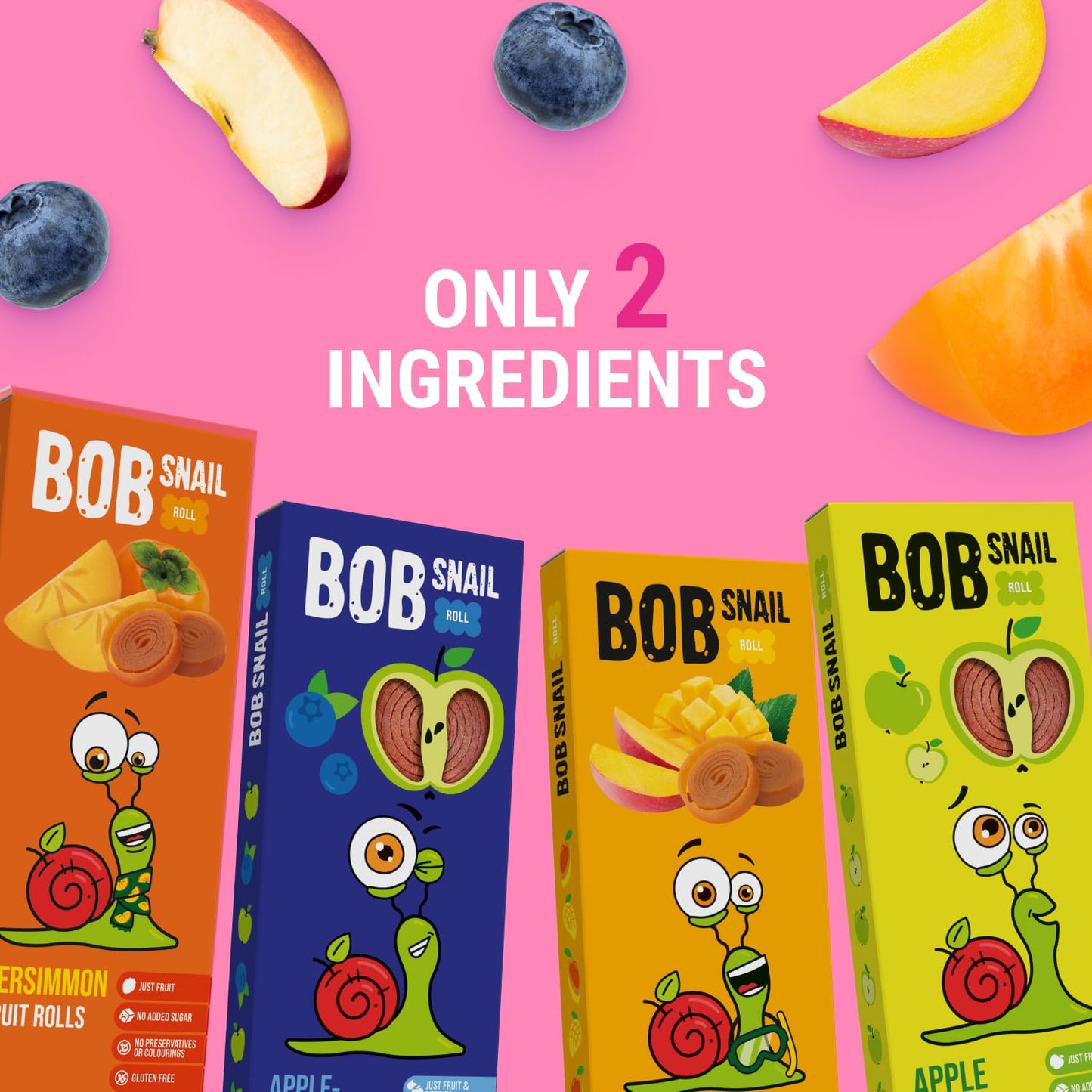 Bob Snail Berries Mix Snack Variety Pack – 60 Healthy Fruit Roll-Ups, 3 Count (Pack of 24) – Gluten-Free for Kids and mature-themeds