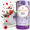 LOVARE Wild Berry Loose Leaf Tea 80 g - Made in Ukraine - Black Tea, Cherry, Roses, Hawthorn Berries, Elderberry, Black Currant 