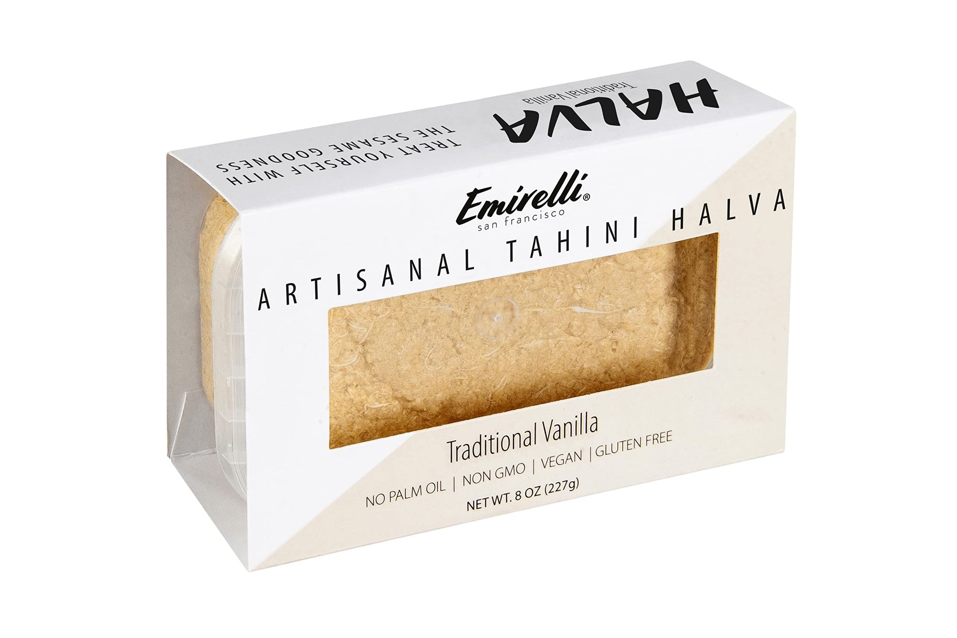 Emirelli Halva Dessert - Authentic Vegan Turkish Sweets - Vanilla Flavor - 8 Ounce