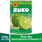Zuko Lime Instant Powder Drink Family Pack  14.1 oz  Pack of 6