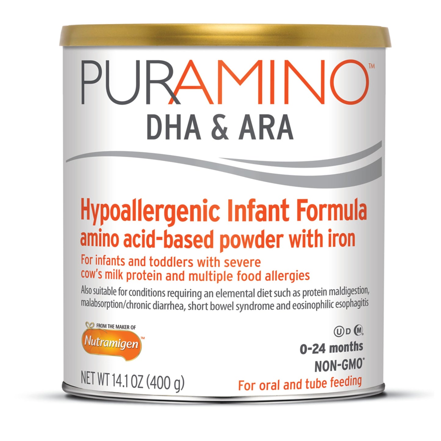 Enfamil PurAmino Hypoallergenic Infant Drink, for Severe Food Allergies, Omega-3 DHA, Iron, Immune Support, Powder Can, 14.1 Oz