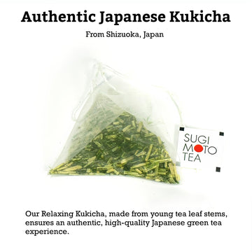 Sugimoto Tea Japanese Kukicha Stem Green Tea Bags 20 Count Pack Of 3