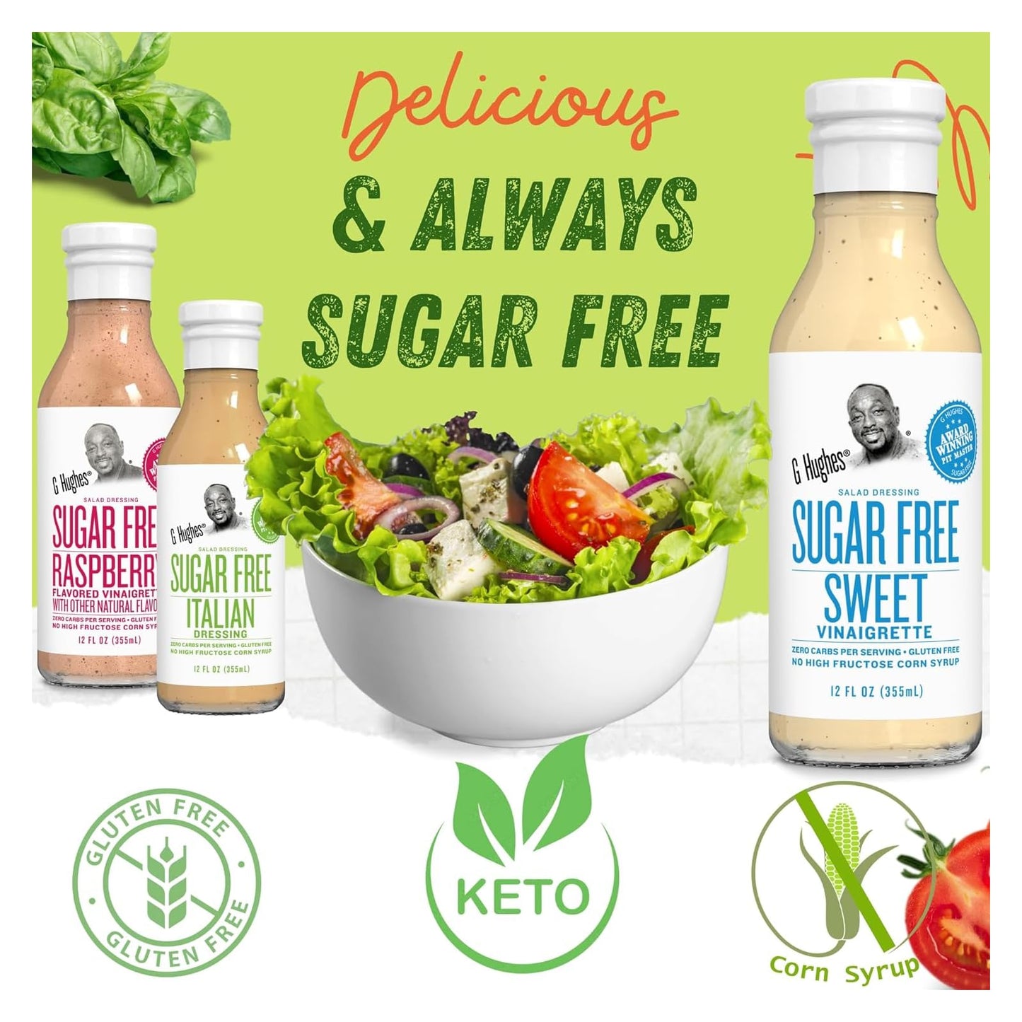 G. Hughes Sugar Free Salad Dressing Bundle Including (Sweet Vinaigrette)