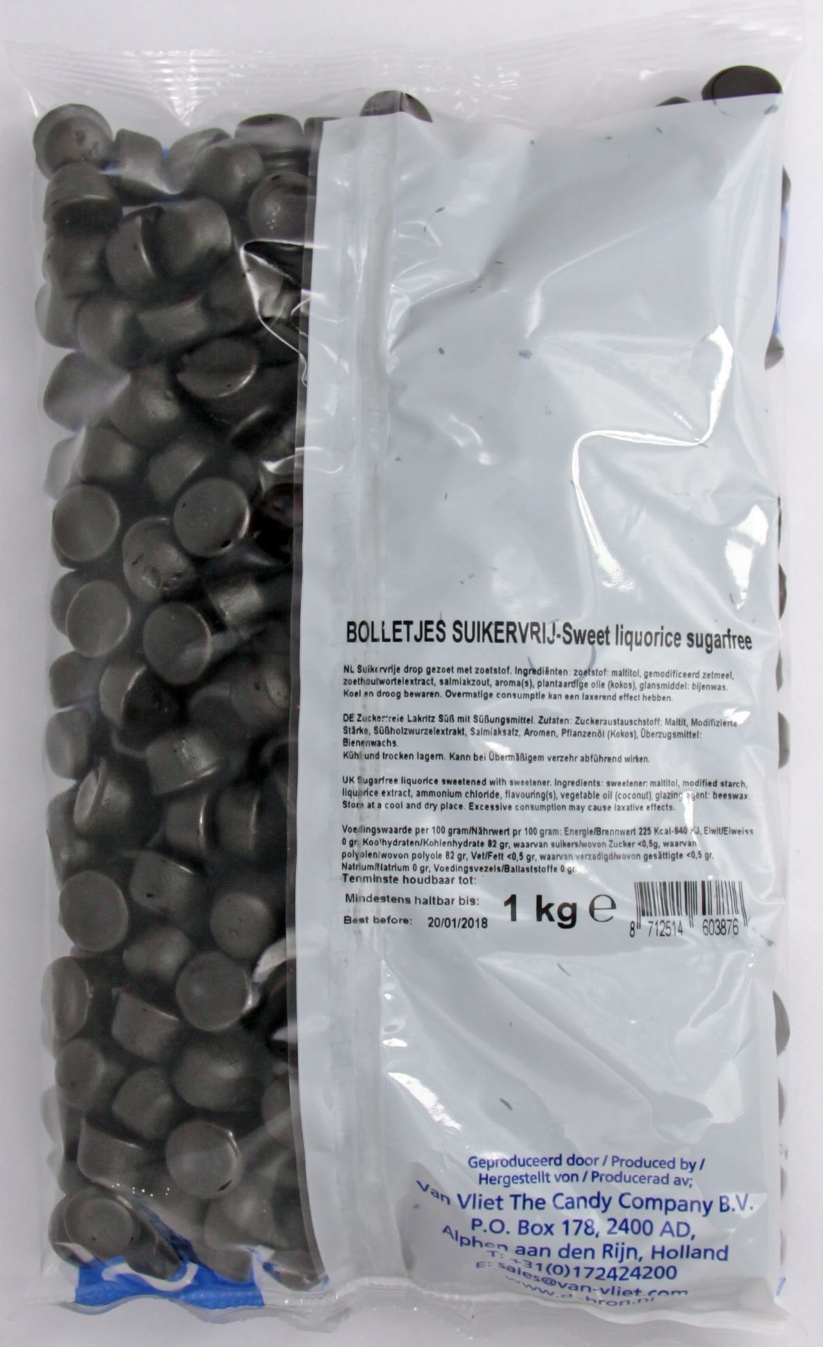 Debron Sugarfree Zoete Bolletjes, Sweet Licorice Drops, 2.2Lb Value Bag