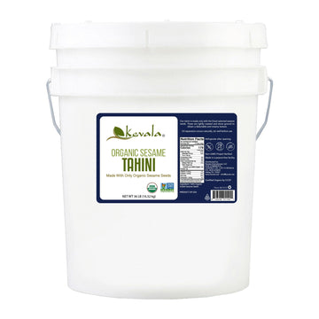 Kevala Organic Sesame Tahini - Product for Hummus, Vegan Spread Butter, Gluten Free Snack, Made from Premium Seeds, Bulk Size, N