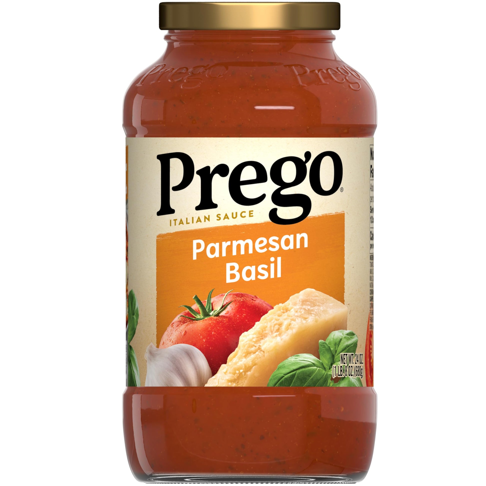 Prego Parmesan Basil Pasta Sauce, 24 oz Jar