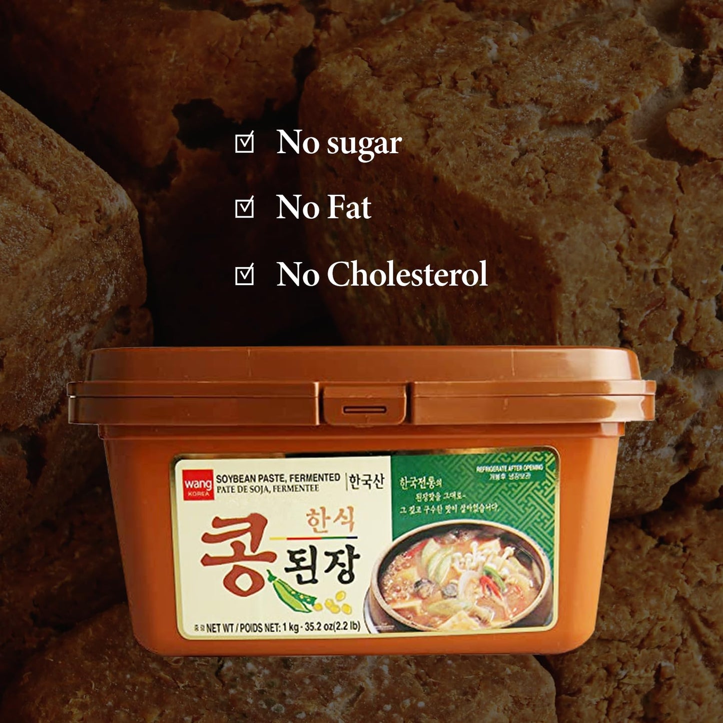 Wang Korean Traditional Doenjang, Fermented Soybean Paste, 1.1 Pound