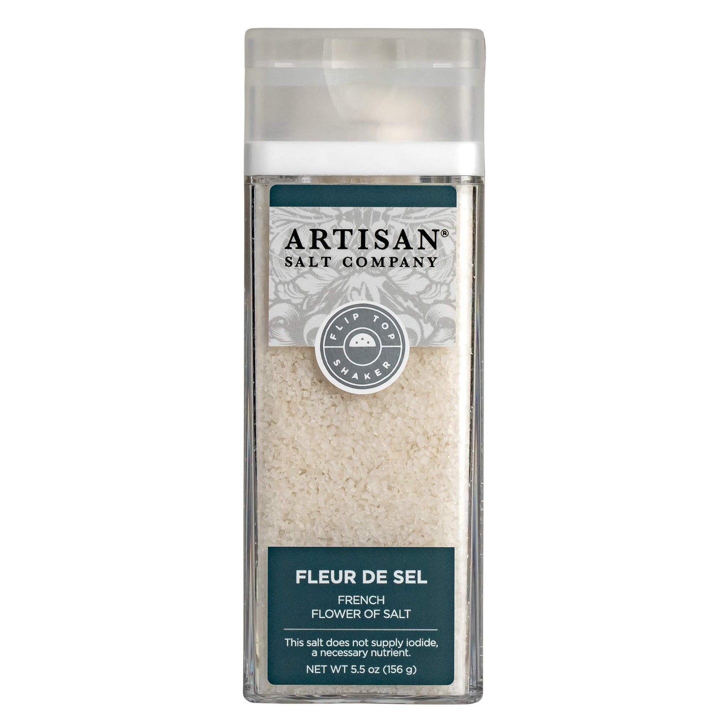 Artisan Salt Company Fleur de Sel French Flower of Salt, Shaker Jar, 5.5 Ounce