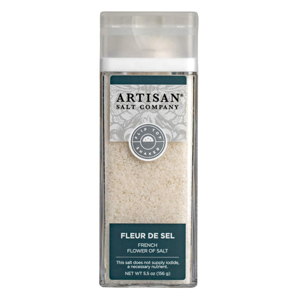 Artisan Salt Company Fleur de Sel French Flower of Salt, Shaker Jar, 5.5 Ounce