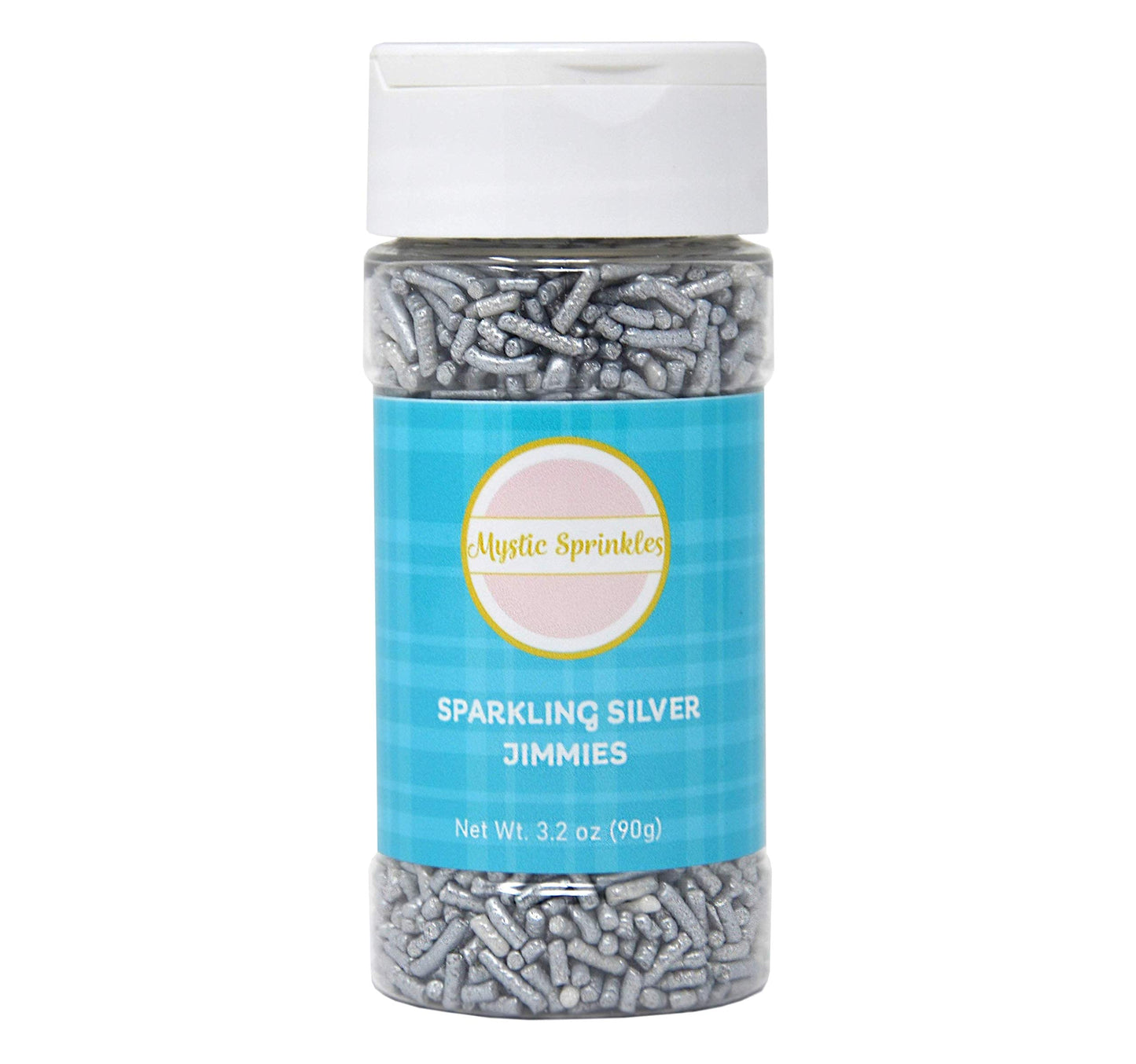 Mystic Sprinkles Sparkling Silver Jimmies 3.2Oz Bottle