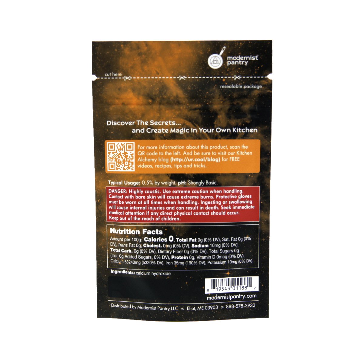 Pure Calcium Hydroxide [Slaked Lime] ? Non-GMO Gluten-Free Vegan - 50g/2oz