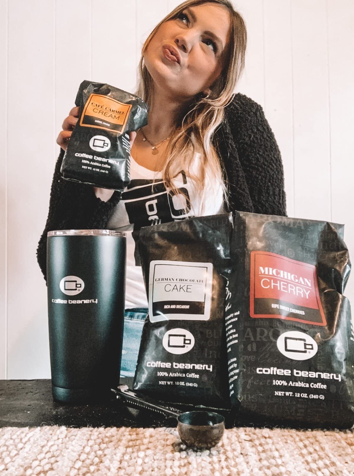 Caramel Vanilla Latte Decaf Coffee By Coffee Beanery | 12Oz Flavored Decaf Coffee Beans Medium Roast Coffee | 100% Specialty Ara