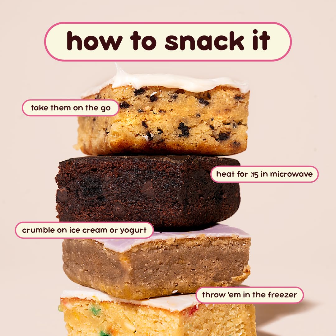Prime Bites Protein Brownie From Alpha Prime Nutrition Products | High Protein, Collagen Fortified Low Sugar Treat | Delicious Snack | 12 Bars Per Box (Variety Pack)