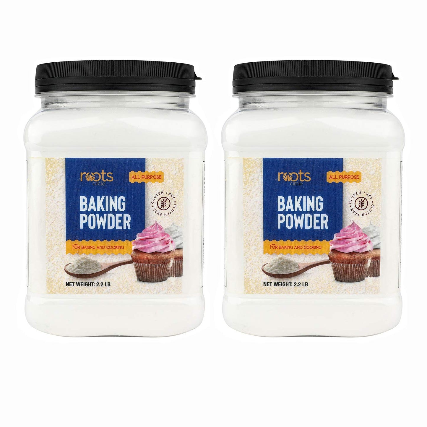 Roots Circle Gluten-Free Baking Powder - Vegan & Kosher, 4lb Airtight Bulk Container