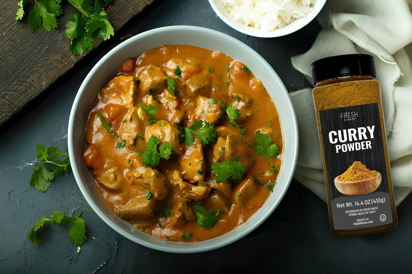 Fresh Finest Curry Powder - 14.46oz (410G) - Authentic Blend of Spices, Perfect for Culinary Adventures, Securely Packaged