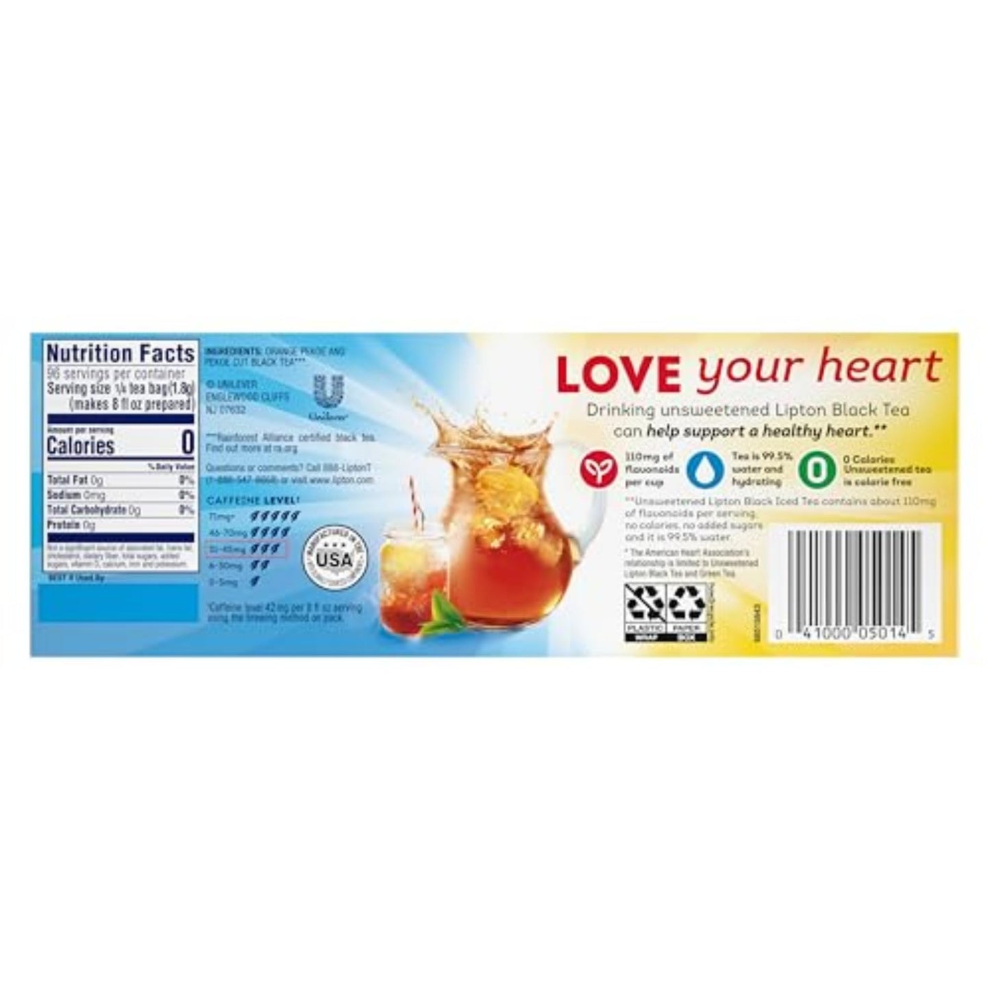Lipton Decaf Cold Brew Iced Tea Bags, Family Size Zero Calories, Easy-To-Make With No Boiling Needed, 66 Total Tea Bags (22Ct - Pack Of 3)