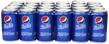 Pepsi Made With Real Sugar, 7.5 Fl Oz Mini Cans, 24 Pack